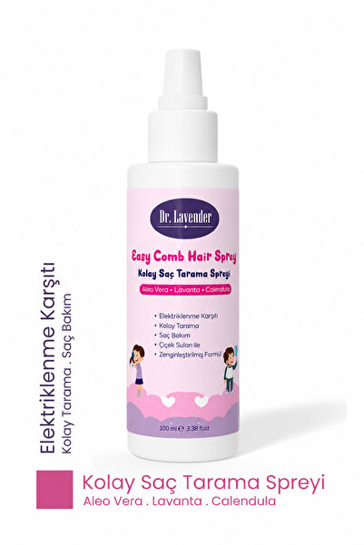 Dr.Lavender Doğal Kolay Saç Tarama Spreyi 100 ml Lavanta & Aloe Vera & Calend...