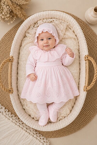 PARK BEBE KIZ BEBEK 0/3-3/6 AY GÜPÜRLÜ MEVLÜTLÜK SET