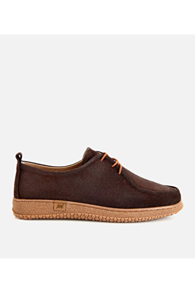 Hotiç Women's Suede Leather Brown Stretchy Sole Casual Shoes Loafers