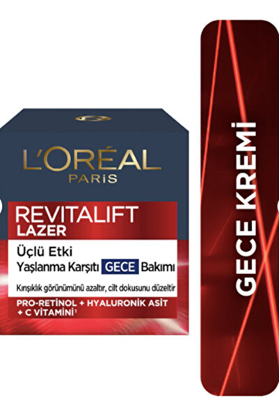 L'Oreal Paris Revitalift Lazer üç etki Yaşlanma Karşıtı Gece Kremi 50 ml