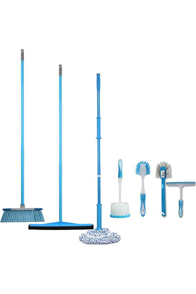 Clean and Care طقم تنظيف كلين آند كير 7 قطع، أدوات تنظيف شاملة للمطبخ والمنزل...