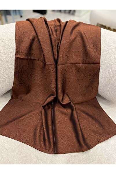 Modario Silk Hand Made Voile Jacquard Shawl with Rose Pattern - 8