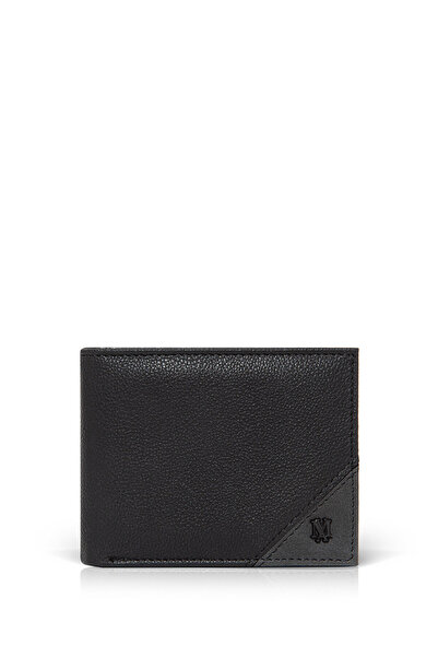 Mavi Schwarze Geldbörse mit Siegellogo 091857-900