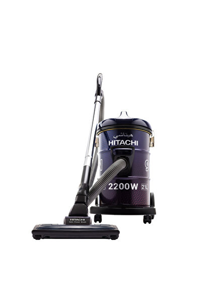 HITACHI مكنسة كهربائية أسطوانية بقوة 2200 واط باللونين الأزرق والأرجواني سعة ...