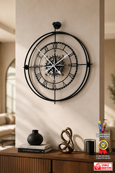 Wallover Design Vivens Compass – Çift Çemberli Özel Tasarım | Paslanmaz Ultra...