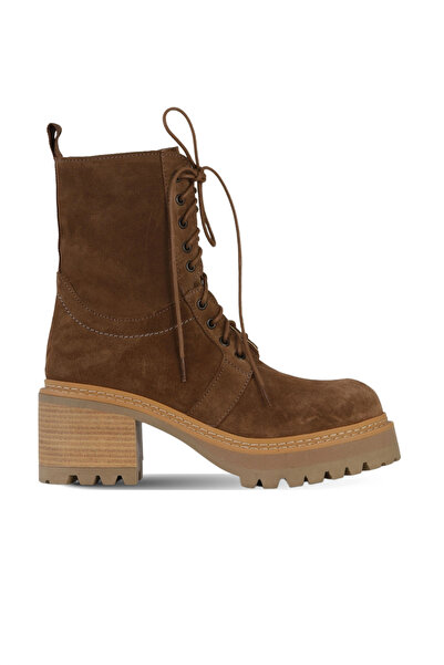 Bueno Shoes Tan Suede Women's Heeled Boots 39Wb3410