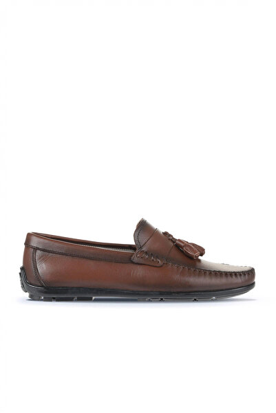 Bueno Shoes حذاء كاجوال رجالي من الجلد البني 21ma202