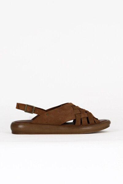 Bueno Shoes Γυναικεία φλατ σανδάλια Taba Alf Suede 01we3102