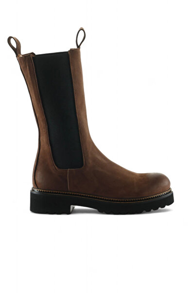 Bueno Shoes Γυναικείες φλατ μπότες Mink Nubuck 01wt0802