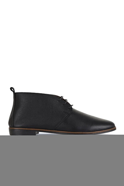 Bueno Shoes Cizme plate de damă din piele neagră 01wd3500