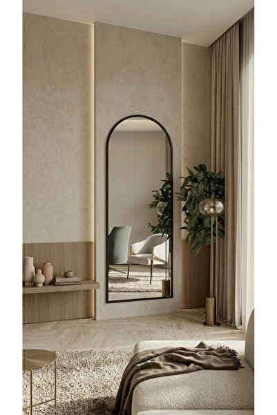 Marsah Home Oglinda De Perete Semiovala 180x70 Cm Negru