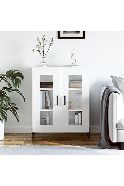 Concept Servantă, alb, 69,5x34x90 cm, lemn compozit