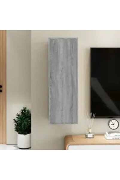 Concept Comodă TV, gri sonoma, 30,5x30x90 cm, lemn prelucrat