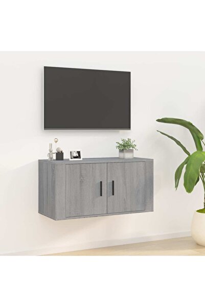 Concept Dulap TV montat pe perete, gri sonoma, 80x34,5x40 cm