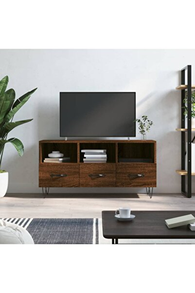 Concept Dulap TV stejar maro 102x36x50 cm, lemn prelucrat