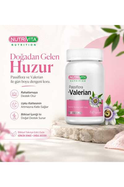 Nutrivita Nutrition Passiflora Valerian 60 Kapsül