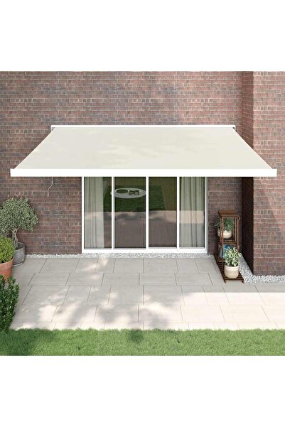 Concept Copertină retractabilă, crem, 4x3 m, textil și aluminiu