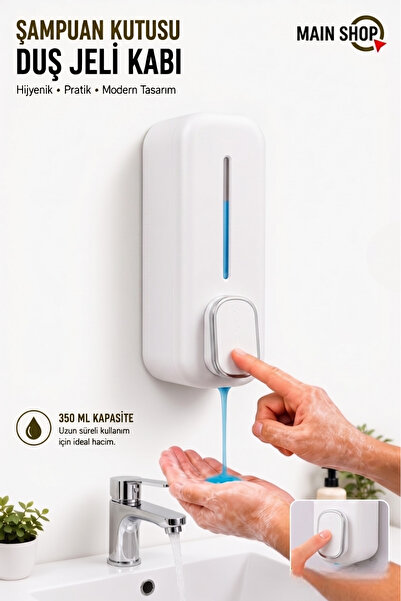 MAİN SHOP 1 BUC Recipient manual pentru șampon și gel de duș de 350 ml - Doza...