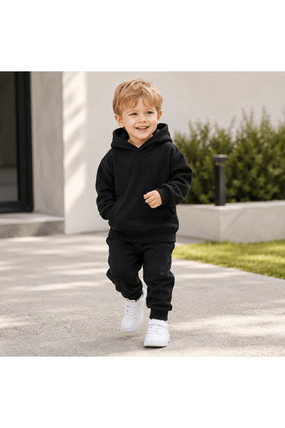 Kidohug Compleu baieti din bumbac gros, trening molton