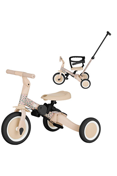 Petite&Mars Tricicleta Turbo 5in1, Multifunctionala, Maner ghidaj, Roti cauci...