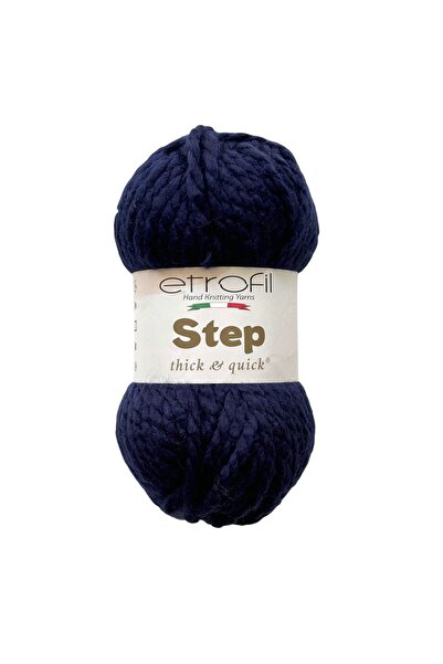 Etrofil Fir de tricotat Step Örgü, albastru marin, 80% acril, 20% lână, 100g,...