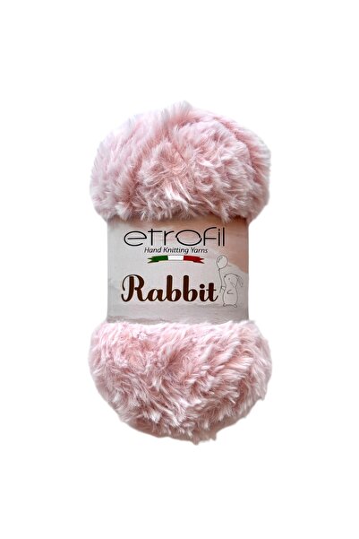 Etrofil Fir de tricotat Rabbit, roz marmorat, 100% poliester, 100g, 65m (70350)