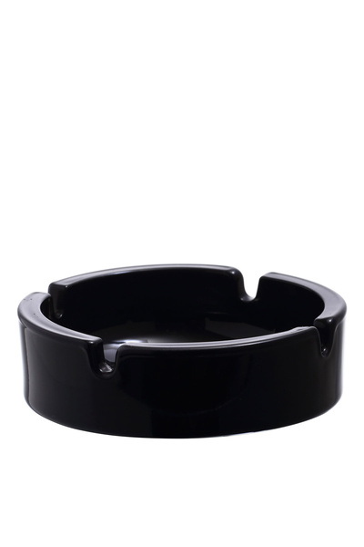 LAV Keyif Glass Ashtray Set of 2 Black Round