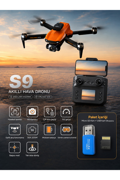 ATLT ATLANTİS S9 ESC 2 KAMERA EKRANLI KUMANDA FIRÇASIZ MOTOR 2.4G RC QUADCOPT...