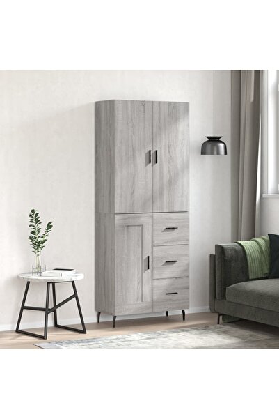 Concept Dulap înalt, gri sonoma, 69,5x34x180 cm, lemn compozit