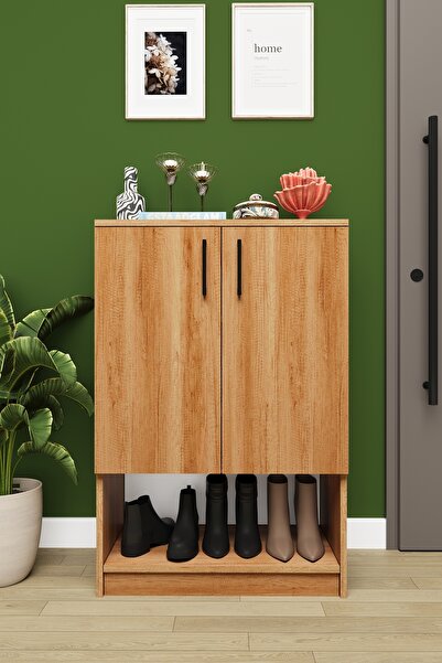 asratrend Lüks 2 Kapaklı Ayakkabılık Düzenleyici %100 MDF 4 Raflı Çok Amaçlı ...
