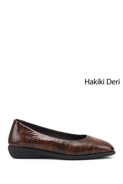 GÖNDERİ(R) Pantofi confortabili din piele naturală, maro, cu talpă cu pană, p...