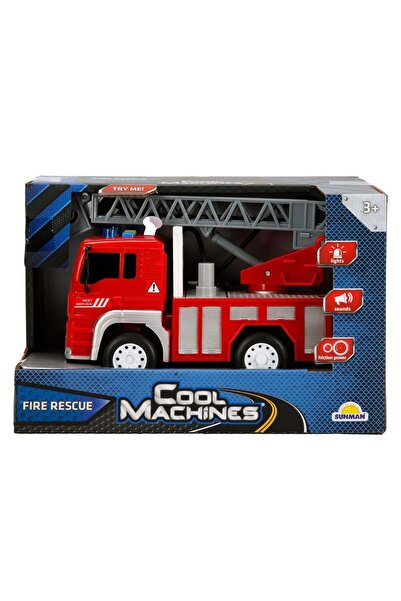 Maxx Wheels Camion de pompieri cu scara, Cool Machines, 20 cm