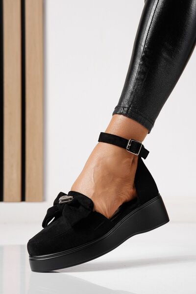 Zaira Pantofi casual dama negri din piele ecologica intoarsa Felicia #24102 - 38