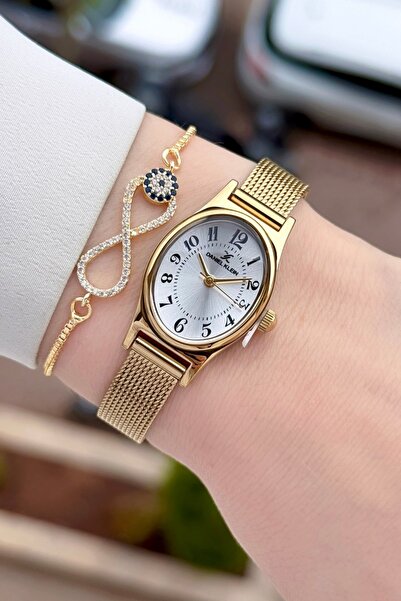 Daniel Klein Rakamlı Altın Renk 2 Yıl Garantili 21 Mm Kadın Kol Saati