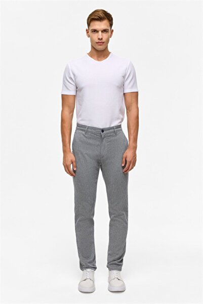 SÜVARİ Lacivert Slim Armürlü Pantolon