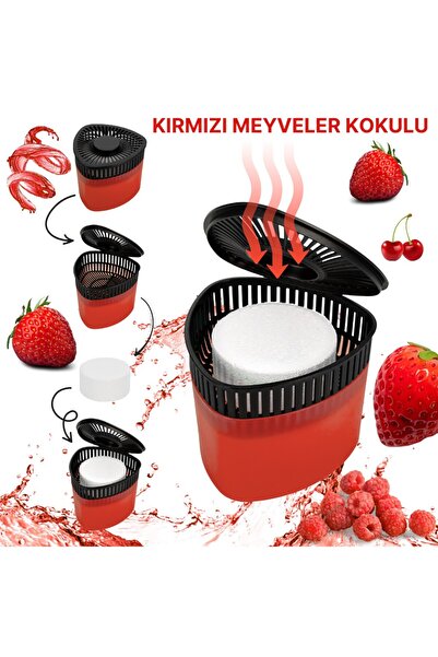 Saban Kırmızı, Kırmızı Meyveler Üçgen - Nem Alıcı Aparat + Rutubet Giderici T...