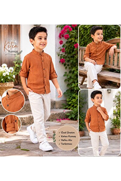 Ysferbutik Boy's Pants and Shirt Double Set