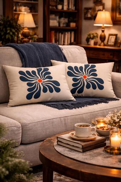 Evdek 2-Piece Ds115 - Double-Sided Rectangular Throw Pillow Cover