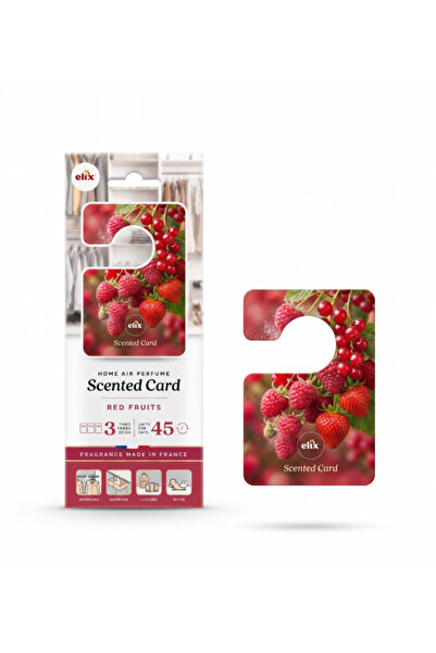 Elix Set of 3 scented card air fresheners for closet and clothes – RED FRUITS