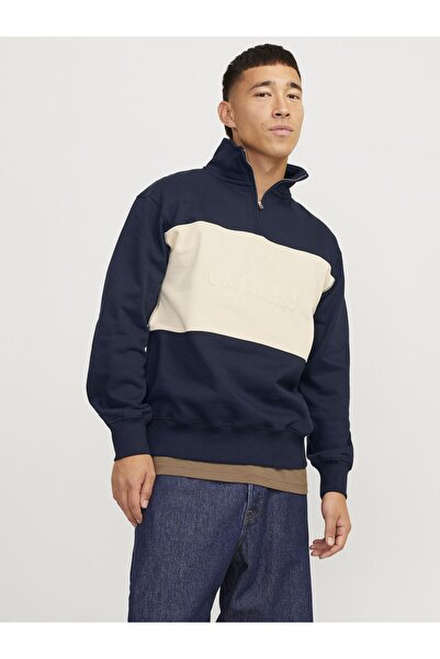 Jack & Jones Sweatshirt mit halbem Reißverschluss Colour Blocking Sweatshirt ...