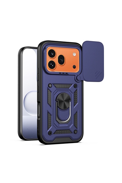 m.tk moveteck Honor 600 & 600 Pro Uyumlu Kılıf Kamera Korumalı Sürgülü Yüzükl...