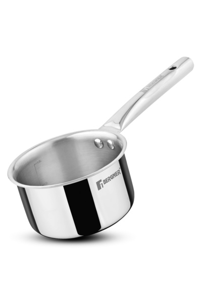 Bergner Tripro 18cm 2.2L Tri-Ply Stainless Steel Saucepan Milkpan Teapan Indu...