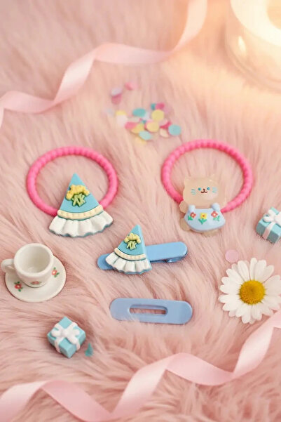 Miniso Licensed Fun Series 4-Piece Hair Clip Set with Ice Cream Figures – Swe...