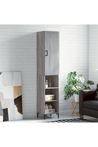 Concept Dulap înalt, gri sonoma, 34,5x34x180 cm, lemn prelucrat