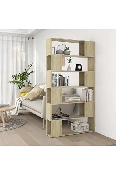 Concept Bibliotecă/Separator cameră, stejar sonoma, 100x24x188 cm