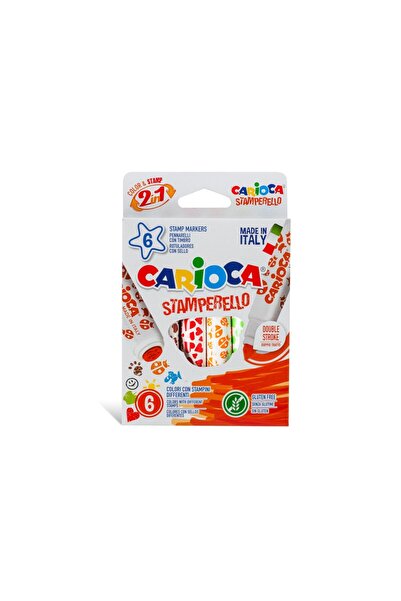 carioca Stamperello cu vârf dublu, 6 bucăți / set