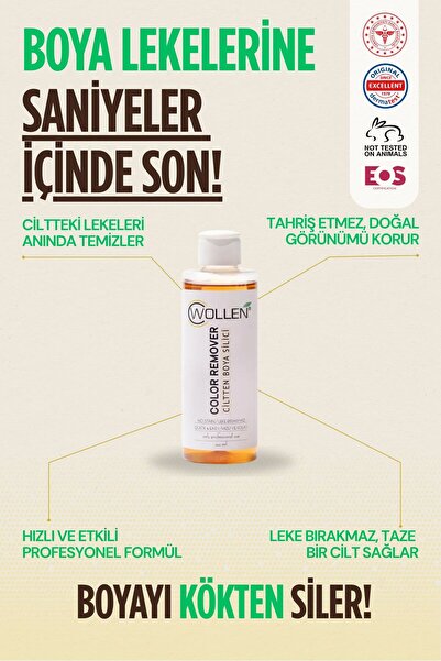 WOLLEN KOZMETİK Wollen Ciltten Boya Silici 200ml 4 Adet