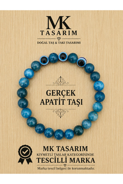 MK tasarım سوار من حجر الأباتيت الحقيقي MK.300.7