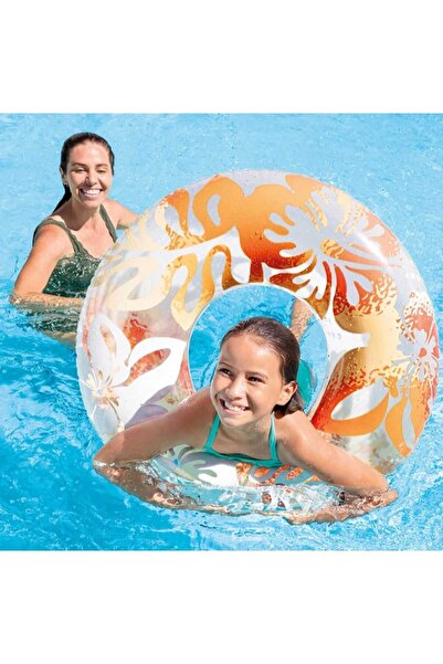 Intex 91 Cm Renkli Çiçek Desenli Havuz Simidi Can Simidi