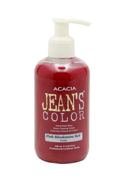 jeans color Amonyaksız Pembe Renkli Saç Boyası 250 ml Kokusuz Su Bazlı Pink Rhodomine Red Hair Dye